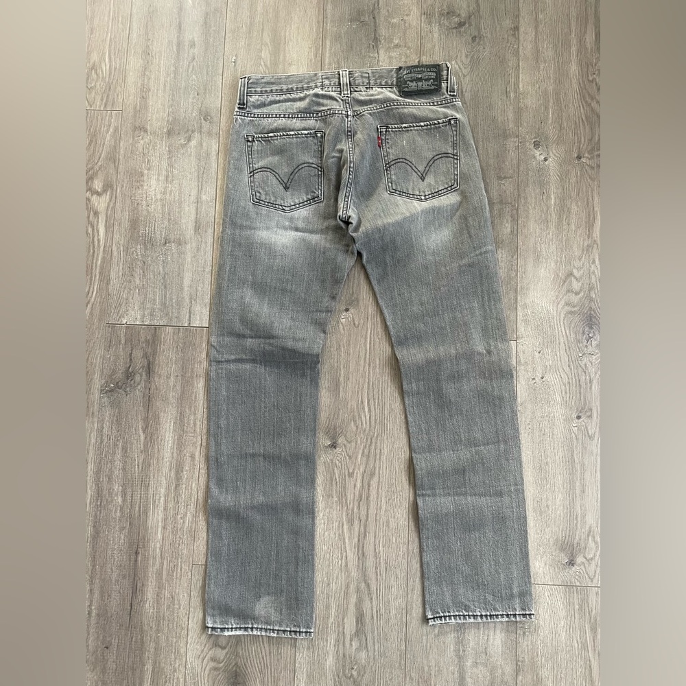 Levis Custom Patchwork Distressed Denim Jeans - image 4